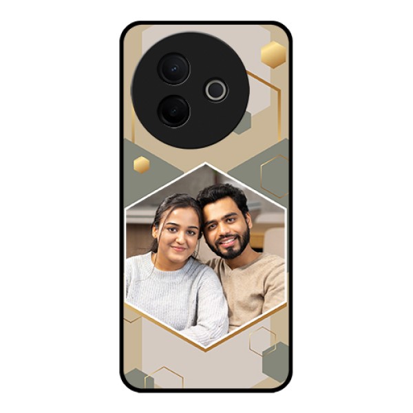 Vivo Y39 5G Custom Glass Phone Case - Stylish Hexagon Pattern Design