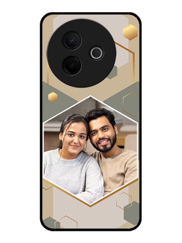 Custom Vivo Y39 5G Custom Glass Phone Case - Stylish Hexagon Pattern Design