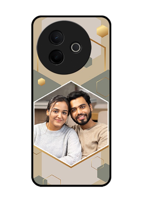 Vivo Y39 5G Custom Glass Phone Case - Stylish Hexagon Pattern Design