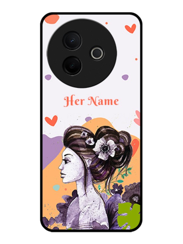 Custom Vivo Y39 5G Custom Glass Phone Case - Woman And Nature Design