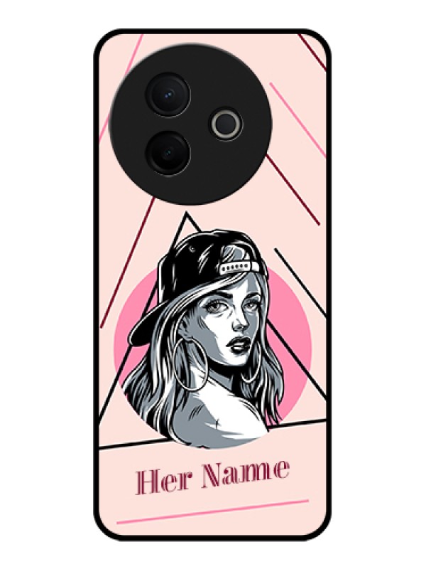 Custom Vivo Y39 5G Custom Glass Phone Case - Rockstar Girl Design