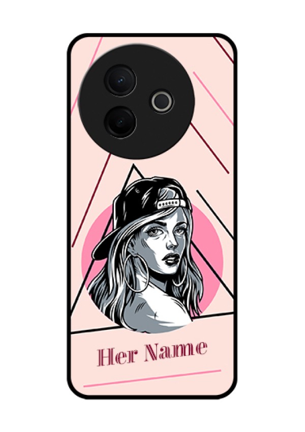Vivo Y39 5G Custom Glass Phone Case - Rockstar Girl Design