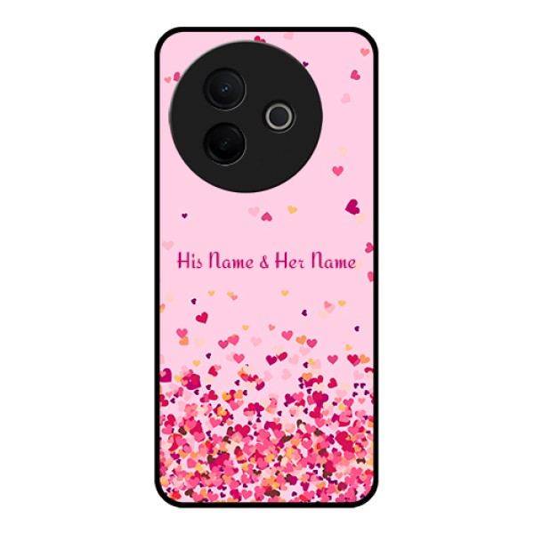 Vivo Y39 5G Custom Glass Phone Case - Floating Hearts Design
