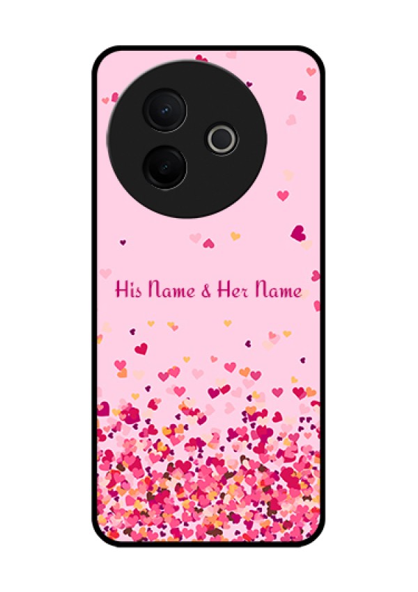Vivo Y39 5G Custom Glass Phone Case - Floating Hearts Design