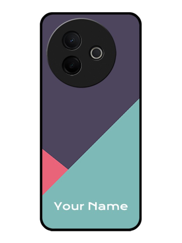 Custom Vivo Y39 5G Custom Glass Phone Case - Tri Color Abstract Design