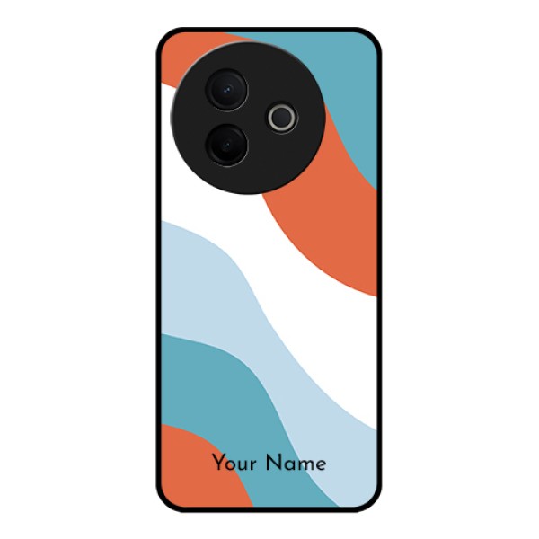 Vivo Y39 5G Custom Glass Phone Case - Coloured Waves Design