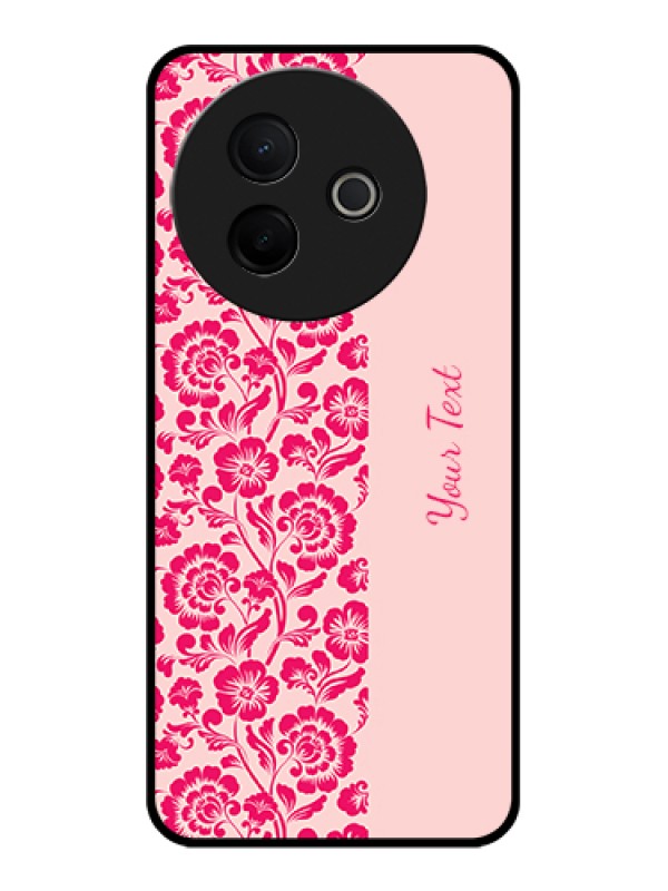 Custom Vivo Y39 5G Custom Glass Phone Case - Attractive Floral Pattern Design