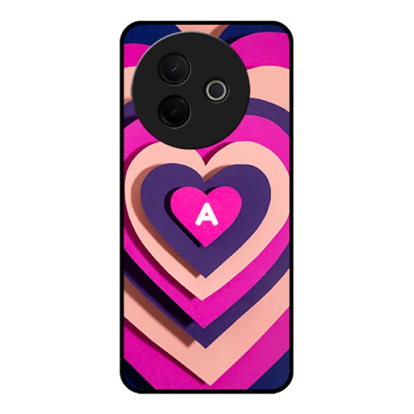 Vivo Y39 5G Custom Glass Phone Case - Cute Heart Pattern Design Vivo Y39 5G Custom Glass Phone Case - Cute Heart Pattern Design