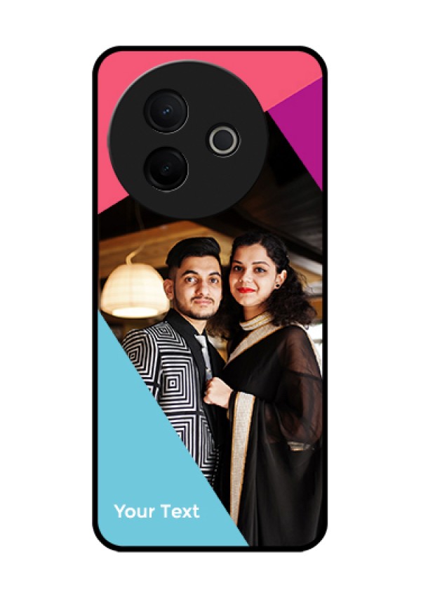 Vivo Y39 5G Custom Glass Phone Case - Stacked Triple Colour Design