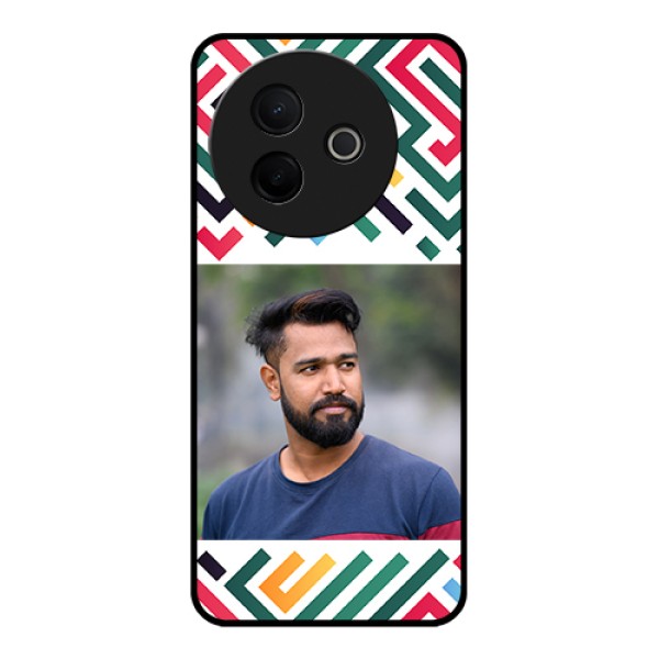 Vivo Y39 5G Custom Glass Phone Case - Colorful Maze Pattern Design