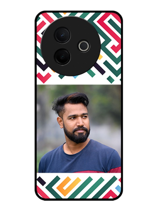 Custom Vivo Y39 5G Custom Glass Phone Case - Colorful Maze Pattern Design