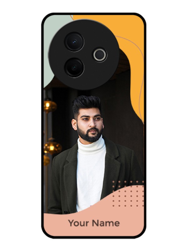 Custom Vivo Y39 5G Custom Glass Phone Case - Tri - Coloured Overlay Design