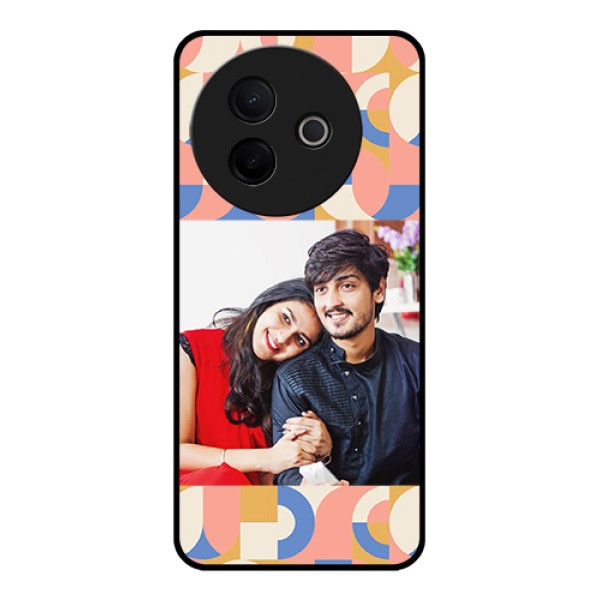 Vivo Y39 5G Custom Glass Phone Case - Semi - Circle Maze Pattern Design Vivo Y39 5G Custom Glass Phone Case - Semi - Circle Maze Pattern Design