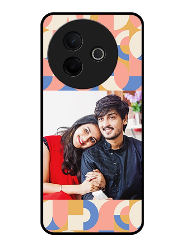 Custom Vivo Y39 5G Custom Glass Phone Case - Semi - Circle Maze Pattern Design