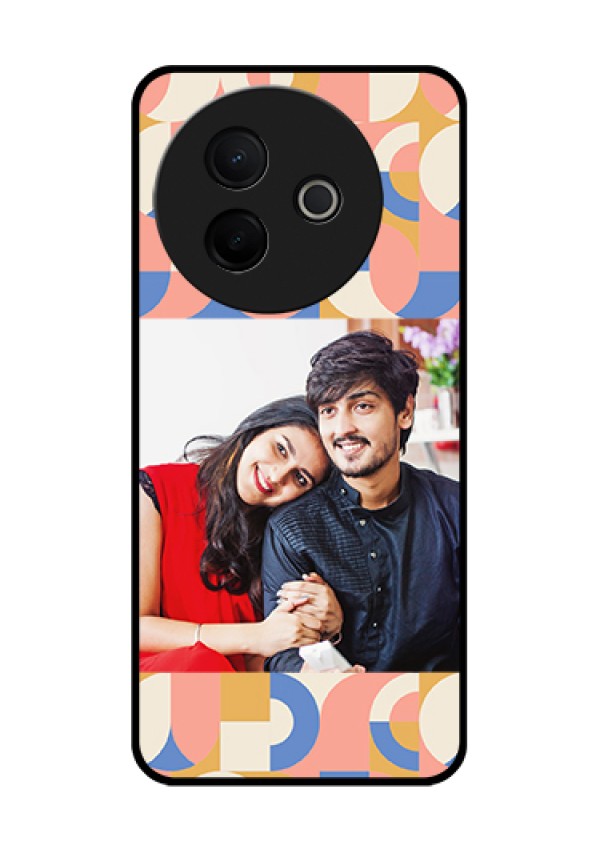 Vivo Y39 5G Custom Glass Phone Case - Semi - Circle Maze Pattern Design
