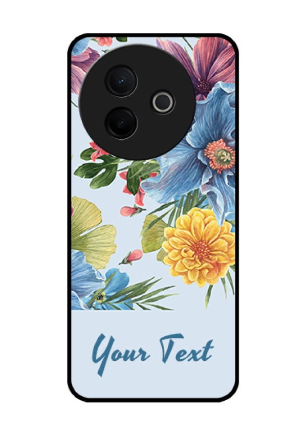 Vivo Y39 5G Custom Glass Phone Case - Stunning Watercolored Flowers Painting Design