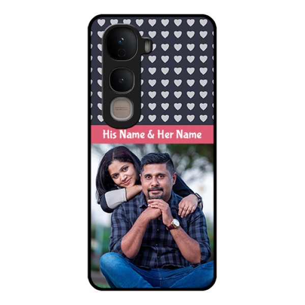 Vivo Y400 5G Custom Glass Phone Case - Love Symbols Design Vivo Y400 5G Custom Glass Phone Case - Love Symbols Design
