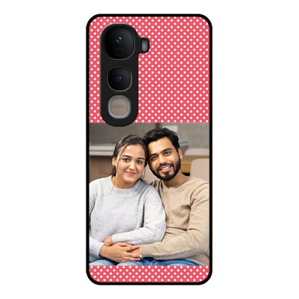 Vivo Y400 5G Custom Glass Phone Case - White Dotted Design