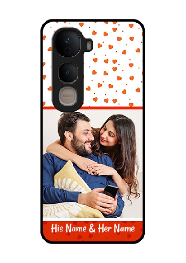 Vivo Y400 5G Custom Glass Phone Case - Orange Love Symbol Design