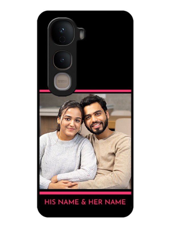 Custom Vivo Y400 5G Custom Glass Phone Case - With Add Text Design