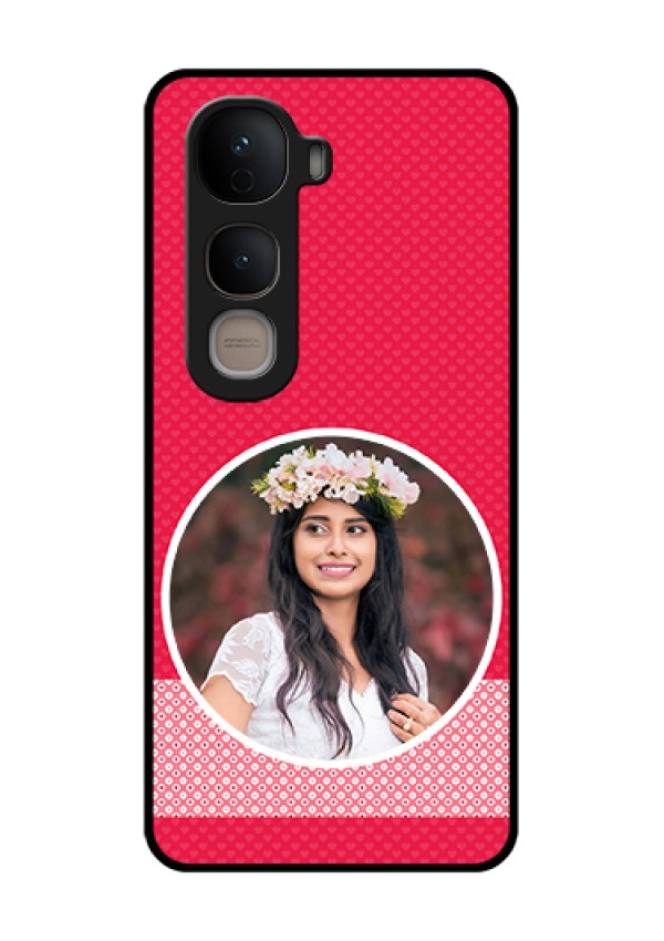 Vivo Y400 5G Custom Glass Phone Case - Pink Color Pattern Design