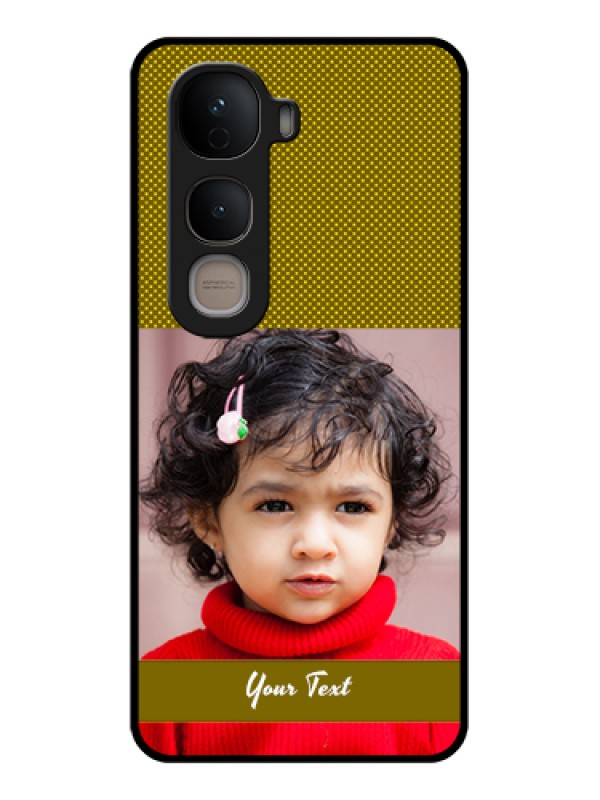 Custom Vivo Y400 5G Custom Glass Phone Case - Simple Green Color Design