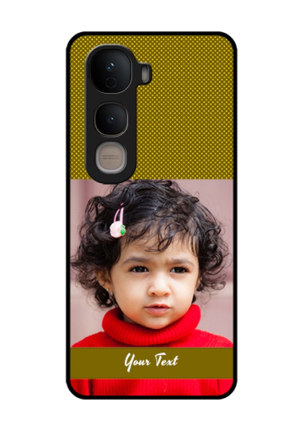 Vivo Y400 5G Custom Glass Phone Case - Simple Green Color Design