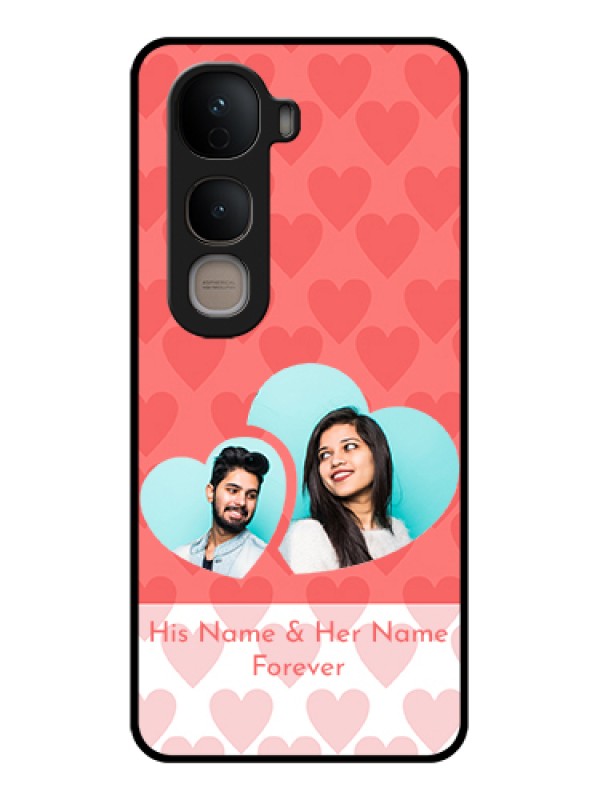 Custom Vivo Y400 5G Custom Glass Phone Case - Couple Pic Upload Design