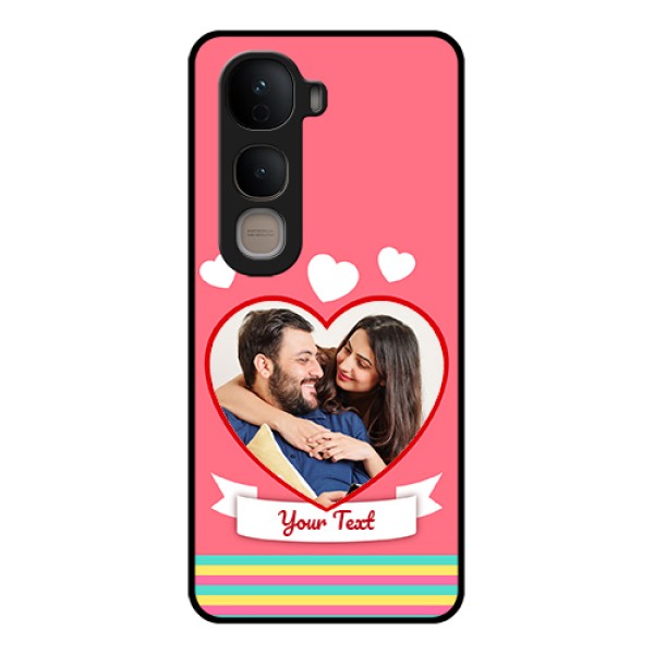 Vivo Y400 5G Custom Glass Phone Case - Love Shapes Doodle Design
