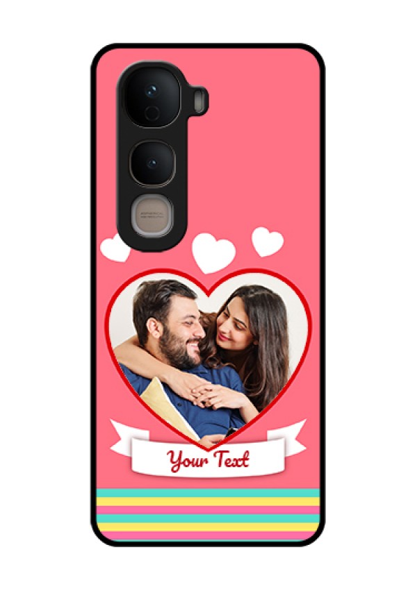 Vivo Y400 5G Custom Glass Phone Case - Love Shapes Doodle Design