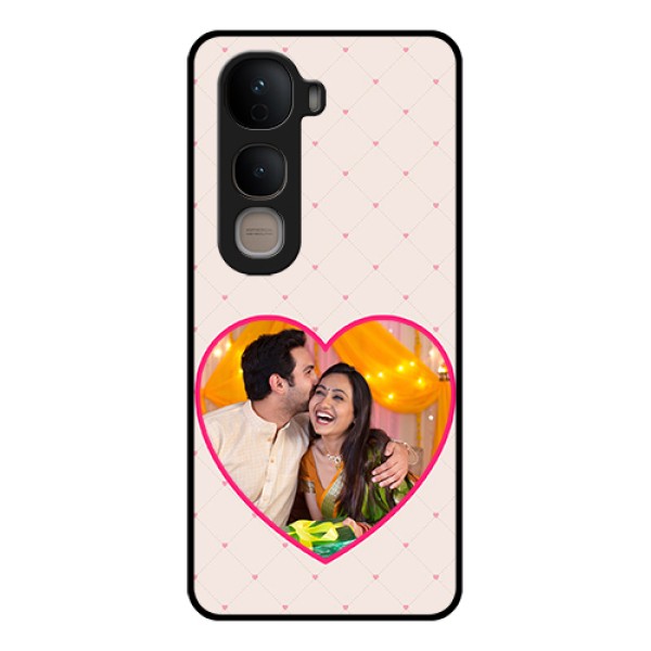Vivo Y400 5G Custom Glass Phone Case - Heart Shape Design