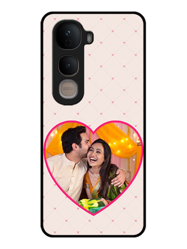 Custom Vivo Y400 5G Custom Glass Phone Case - Heart Shape Design