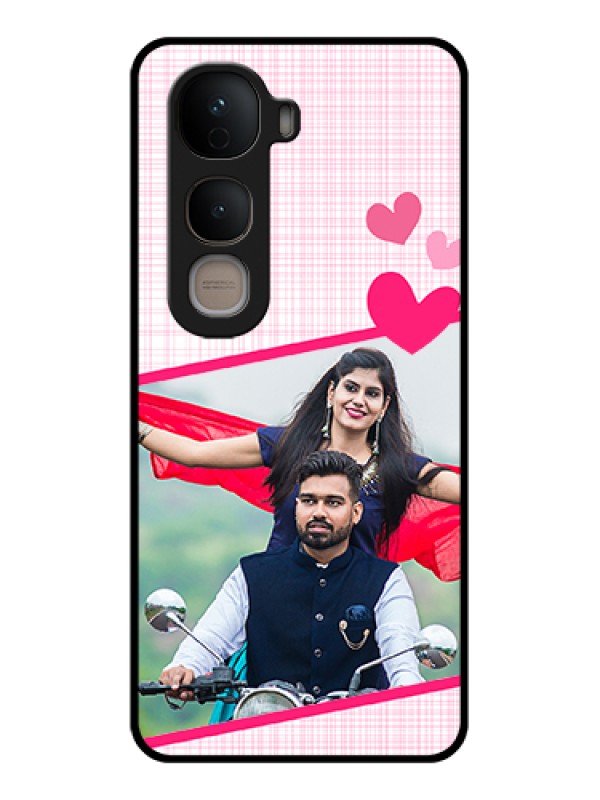 Custom Vivo Y400 5G Custom Glass Phone Case - Love Shape Heart Design