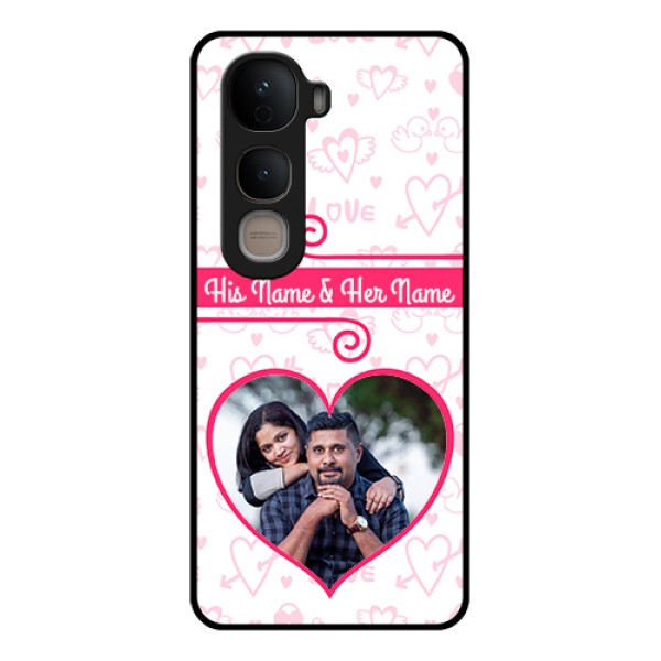 Vivo Y400 5G Custom Glass Phone Case - Heart Shape Love Design Vivo Y400 5G Custom Glass Phone Case - Heart Shape Love Design