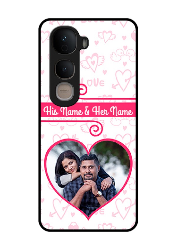 Vivo Y400 5G Custom Glass Phone Case - Heart Shape Love Design