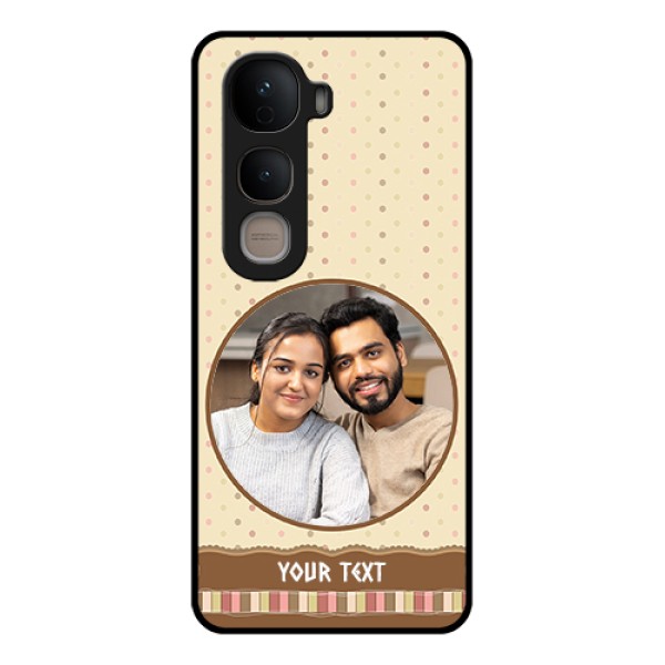 Vivo Y400 5G Custom Glass Phone Case - Brown Dotted Mobile Case Design Vivo Y400 5G Custom Glass Phone Case - Brown Dotted Mobile Case Design