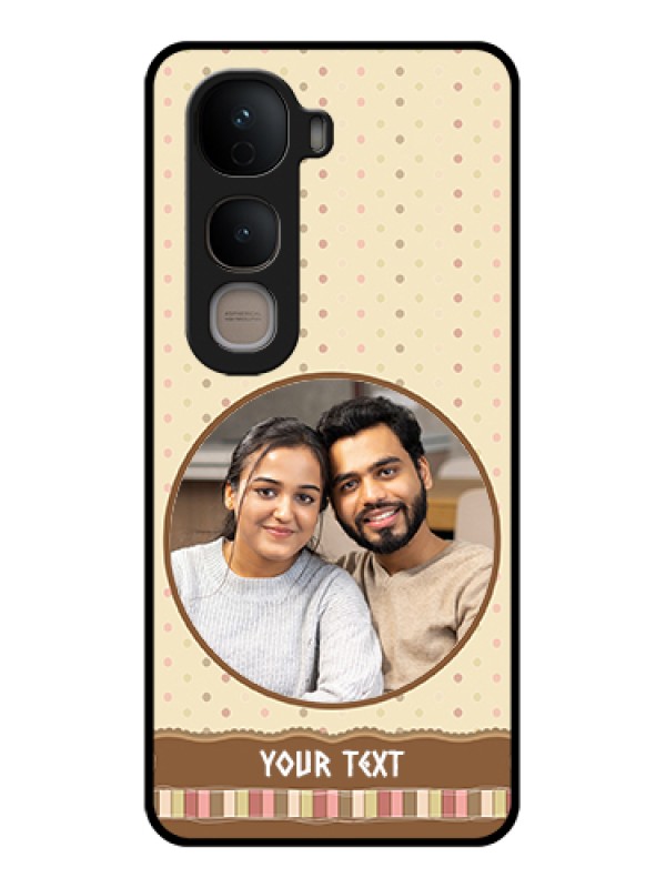 Custom Vivo Y400 5G Custom Glass Phone Case - Brown Dotted Mobile Case Design