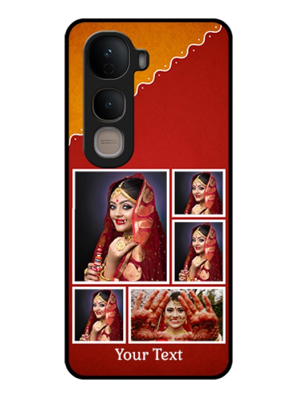 Custom Vivo Y400 5G Custom Glass Phone Case - Wedding Pic Upload Design