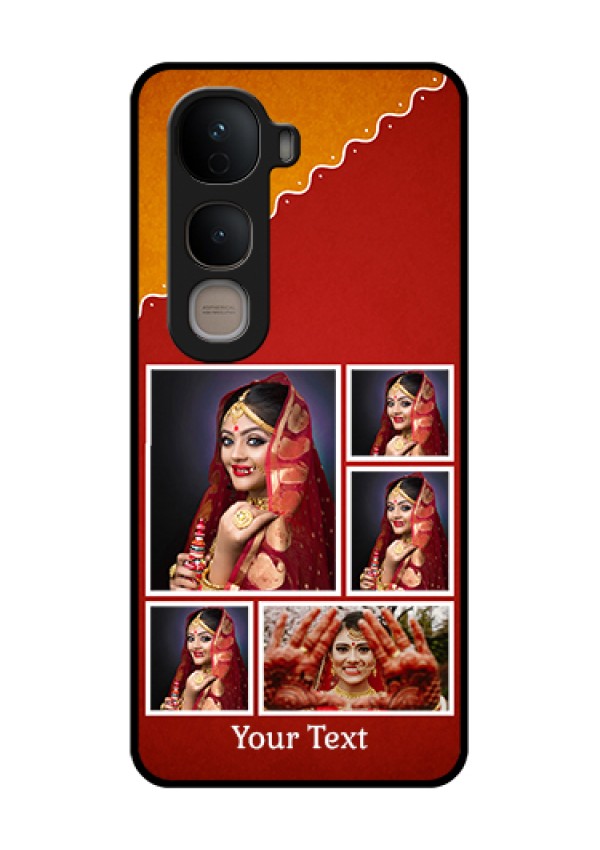 Vivo Y400 5G Custom Glass Phone Case - Wedding Pic Upload Design