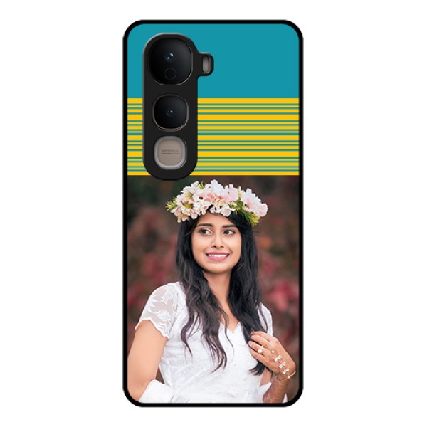 Vivo Y400 5G Custom Glass Phone Case - Yellow & Blue Design