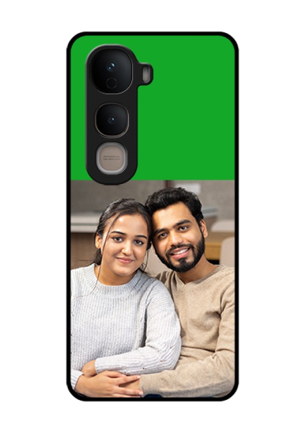Vivo Y400 5G Custom Glass Phone Case - Green Pattern Design