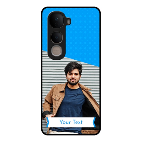 Vivo Y400 5G Custom Glass Phone Case - Simple Blue Color Design