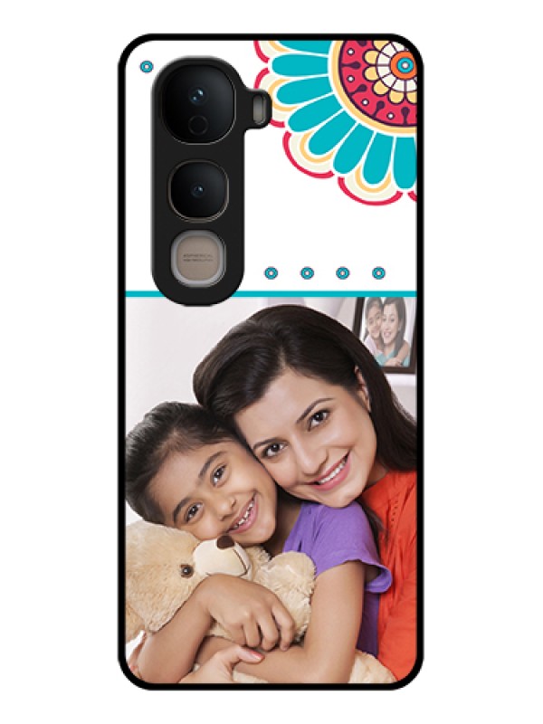 Custom Vivo Y400 5G Custom Glass Phone Case - Flower Design