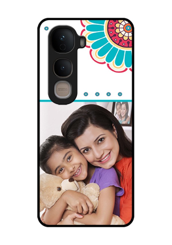Vivo Y400 5G Custom Glass Phone Case - Flower Design