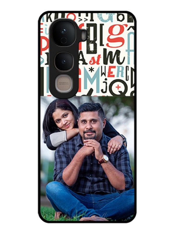 Custom Vivo Y400 5G Custom Glass Phone Case - Alphabet Design