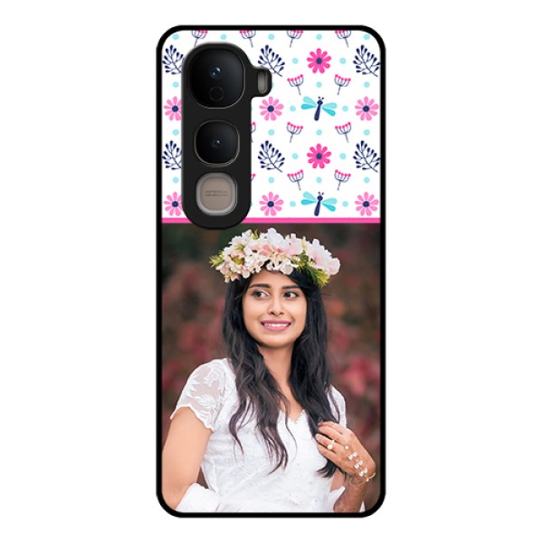 Vivo Y400 5G Custom Glass Phone Case - Colorful Flower Design