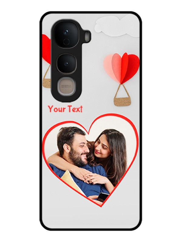 Custom Vivo Y400 5G Custom Glass Phone Case - Parachute Love Design