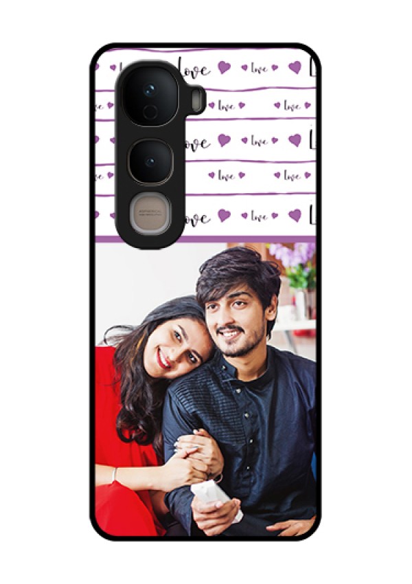 Vivo Y400 5G Custom Glass Phone Case - Couples Heart Design