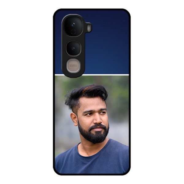 Vivo Y400 5G Custom Glass Phone Case - Simple Royal Blue Design Vivo Y400 5G Custom Glass Phone Case - Simple Royal Blue Design