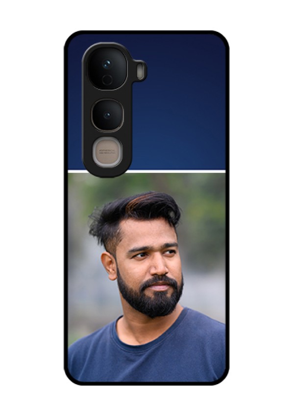 Vivo Y400 5G Custom Glass Phone Case - Simple Royal Blue Design
